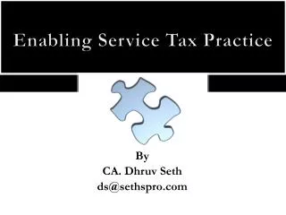 Enabling Service Tax Practice