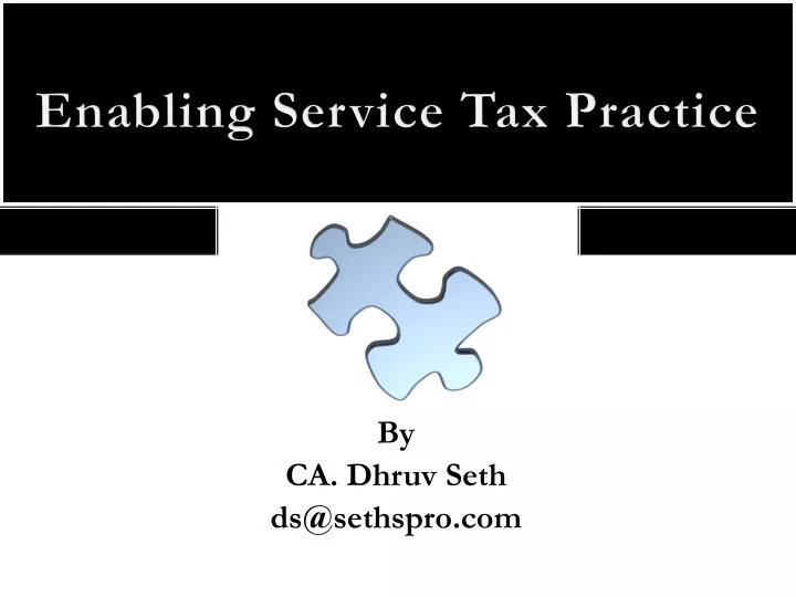 enabling service tax practice