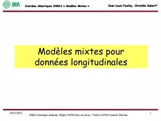 mod les mixtes pour donn es longitudinales