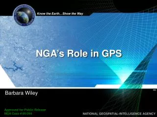 NGA’s Role in GPS