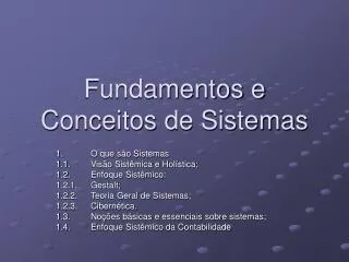 fundamentos e conceitos de sistemas