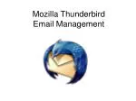 Mozilla Thunderbird   Email Management - slide 1