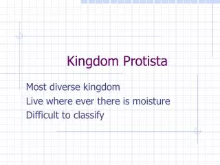 Kingdom Protista