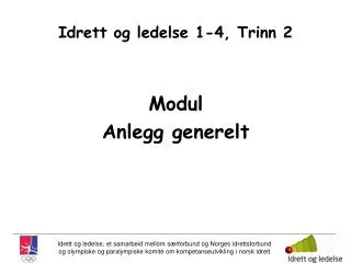 idrett og ledelse 1 4 trinn 2