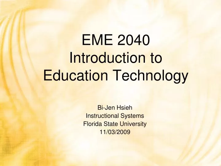 eme 2040 introduction to education technology