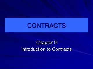 contracts