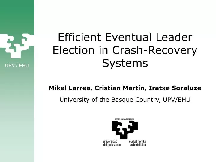 efficient eventual leader election in crash recovery systems
