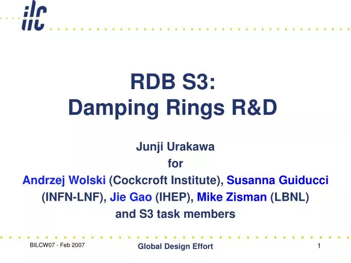 rdb s3 damping rings r d