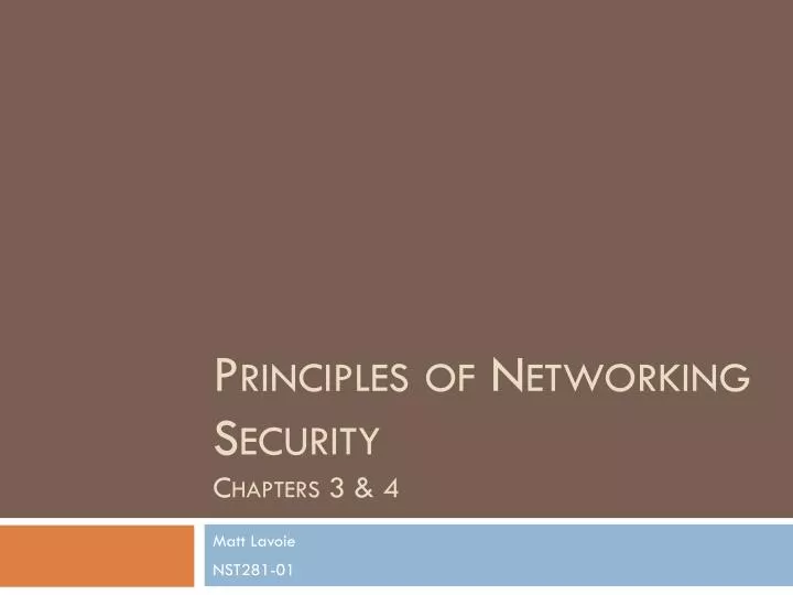 principles of networking security chapters 3 4