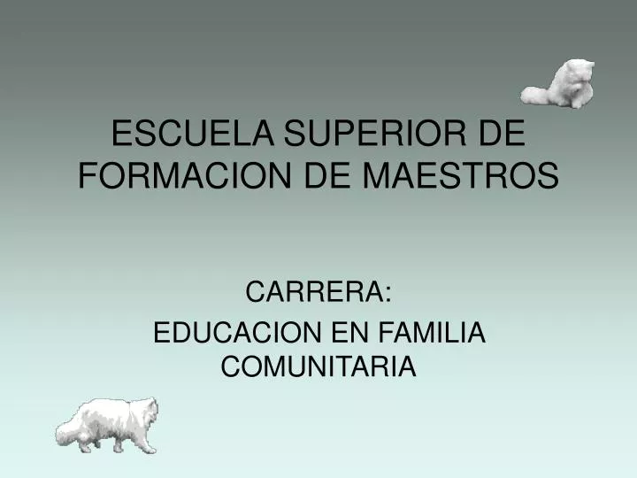 escuela superior de formacion de maestros