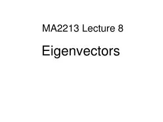 MA2213 Lecture 8