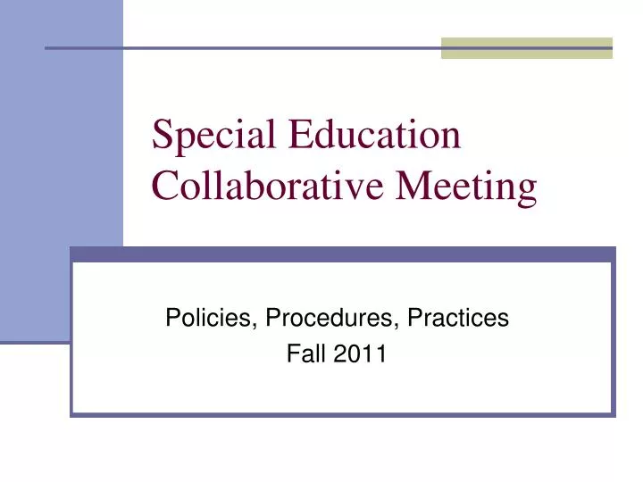special education collaborative meeting
