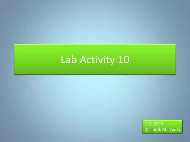 lab activity 10