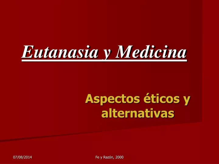 eutanasia y medicina