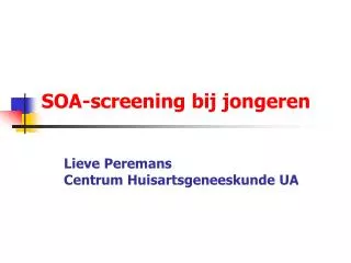 soa screening bij jongeren