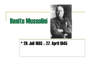benito mussolini