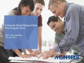 Corporate Social Responsibility Pilot Program 2012