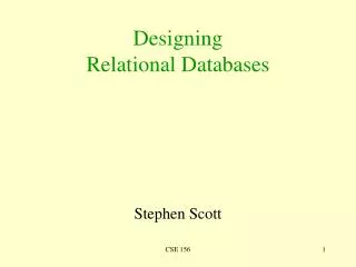 Designing Relational Databases