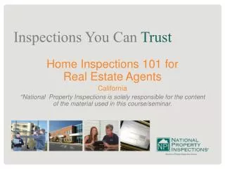 Home Inspections 101 for Real Estate Agents California