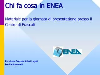 chi fa cosa in enea
