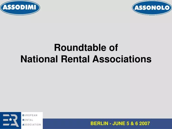 roundtable of national rental associations