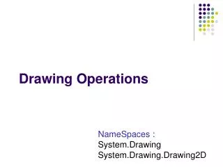 Drawing Operations