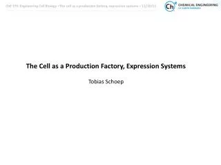 The Cell as a Production Factory, Expression Systems Tobias Schoep