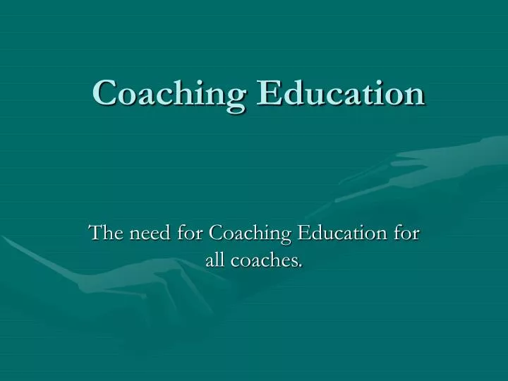 coaching education
