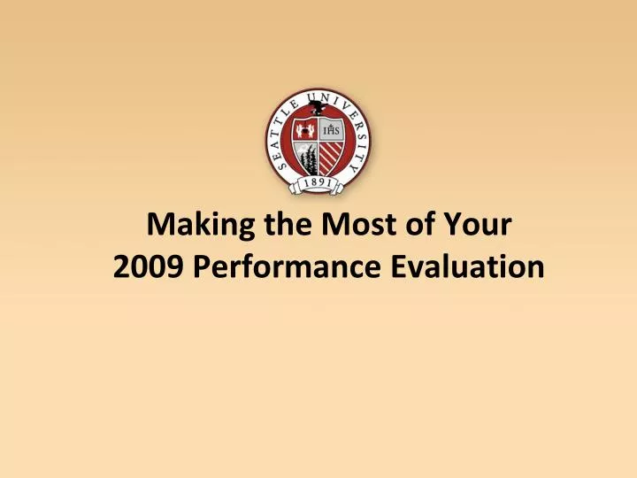 making the most of your 2009 performance evaluation