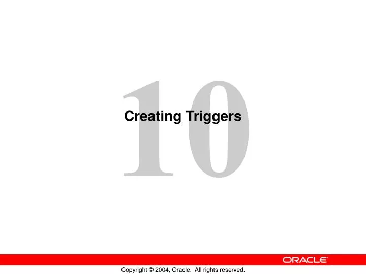 creating triggers