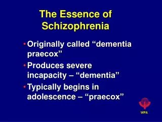 The Essence of Schizophrenia