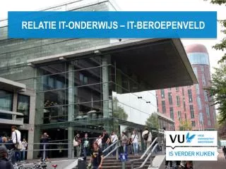 relatie it onderwijs it beroepenveld