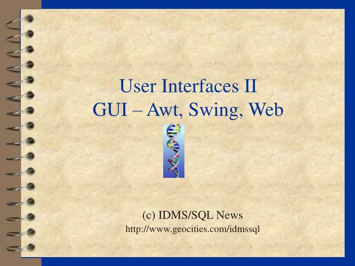 user interfaces ii gui awt swing web