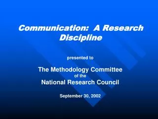 Communication Research . . . .
