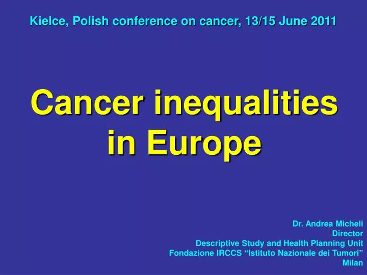 kielce polish conference on cancer 13 15 june 2011