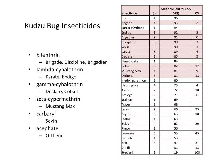 kudzu bug insecticides