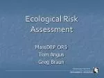 Ecological Risk Assessment - slide 1