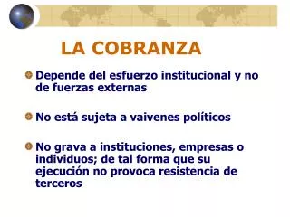 la cobranza