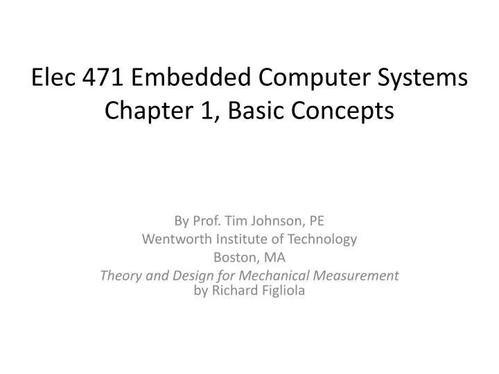 elec 471 embedded computer systems chapter 1 basic concepts