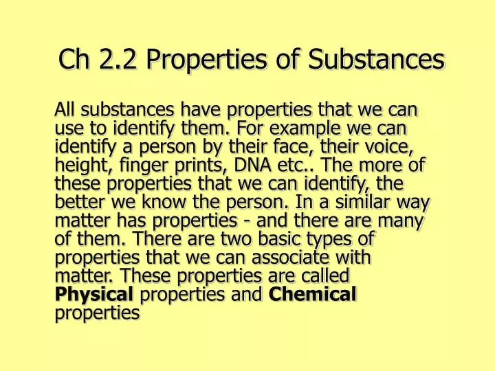 ch 2 2 properties of substances