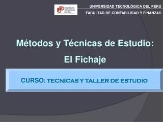 curso tecnicas y taller de estudio