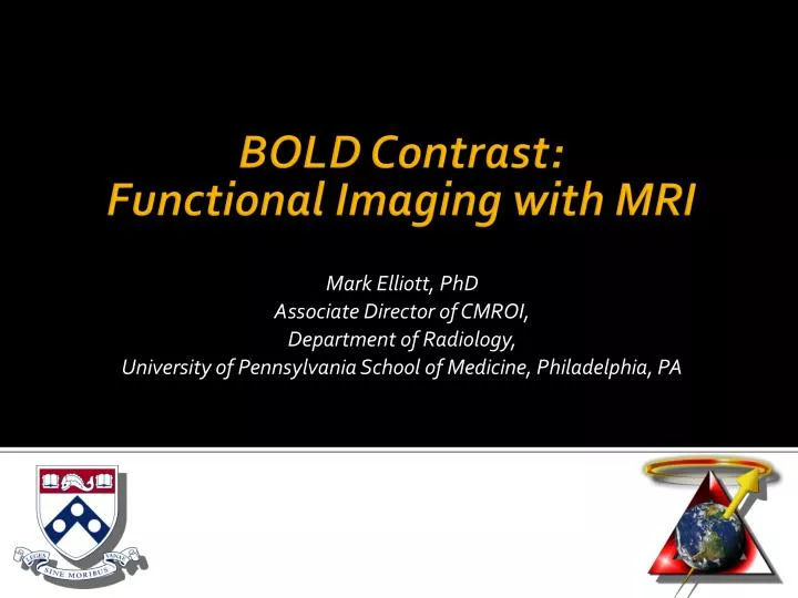 bold contrast functional imaging with mri