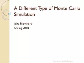 A Different Type of Monte Carlo Simulation