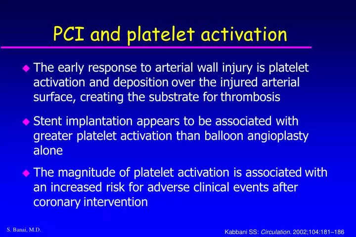 pci and platelet activation