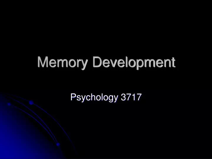memory development