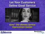 Echo TM The Ultimate Service Improvement System - slide 1