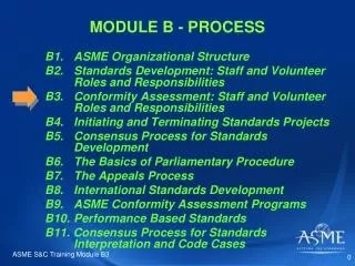 MODULE B - PROCESS