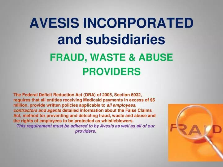 avesis incorporated and subsidiaries