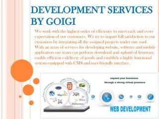 DEVELOPMENT SERVICES BY GOIGI