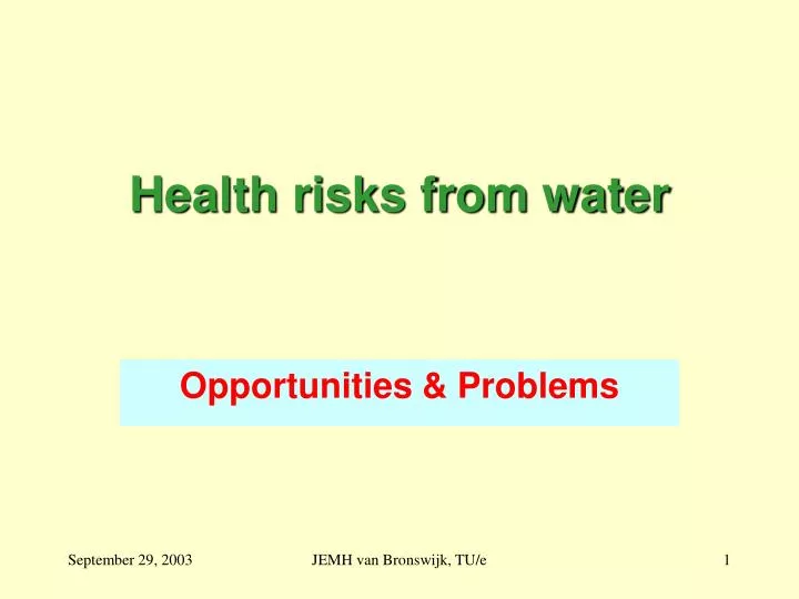 health risks from water